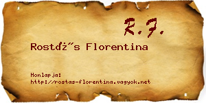 Rostás Florentina névjegykártya